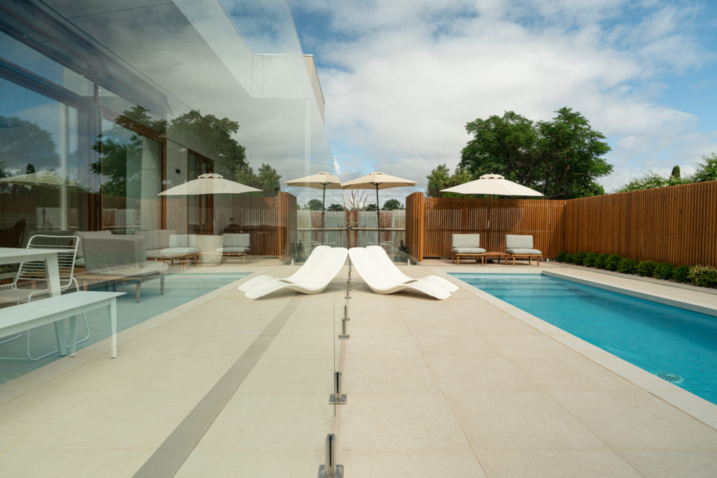 Scandinavian design home extension outdoor living and pool